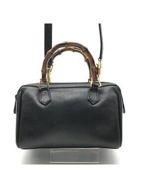 Gucci Bamboo Mini 2-Way Black Gold Purse